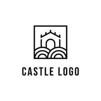castelo logotipo Projeto elegante e moderno conceito idéia vetor