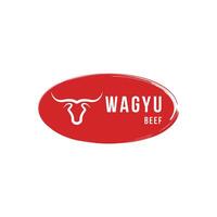 wagyu carne logotipo Projeto conceito idéia vetor