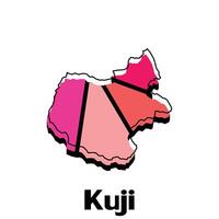 mapa do kuji cidade - Japão mapa e infográfico do províncias, político mapas do Japão, região do Japão para seu companhia vetor