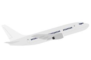 ilustração vetorial de estoque de avião de passageiros isolada no fundo branco vetor