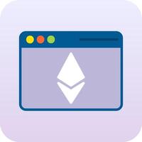 ethereum navegador vecto ícone vetor