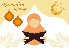 ilustração com o tema ramadan kareem vetor