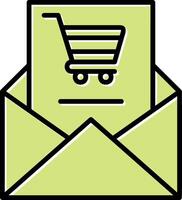 compras o email vecto ícone vetor