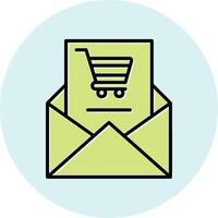 compras o email vecto ícone vetor