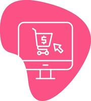 conectados compras vecto ícone vetor