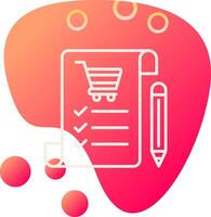 compras Lista vecto ícone vetor