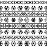 sem costura navajo tribal padrão preto e branco. ornamento de vetor étnico.