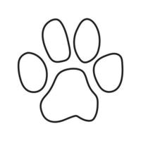 Vetor de ícone de pegada de cachorro para web, apresentação, logotipo, infográfico, negócios, ideia, médico de cães, médico de animais, amante de animais