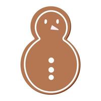 vetor de biscoito boneco de neve de gengibre para web, apresentação, logotipo, ícone, etc.