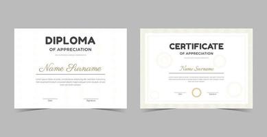 modelo de certificado de diploma profissional, modelo de certificado de reconhecimento, certificado de realização, modelo de diploma de prêmios vetor