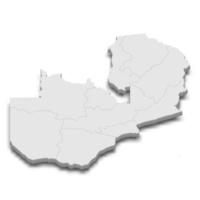 Mapa 3D com bordas de regiões vetor