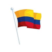 mastro da bandeira colombiana vetor