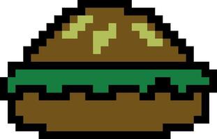 pixel Hamburger ícone. vetor ilustração