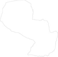 Paraguai esboço mapa vetor
