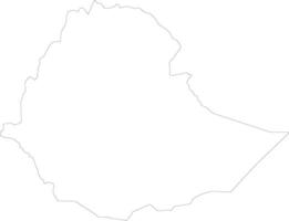 Etiópia esboço mapa vetor