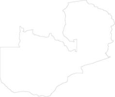 Zâmbia esboço mapa vetor