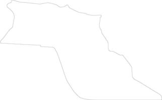 el oued Argélia esboço mapa vetor