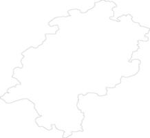 Hessen Alemanha esboço mapa vetor