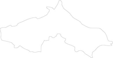 koprivnicko-krizevacka Croácia esboço mapa vetor