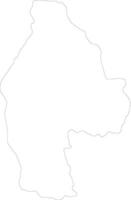 melaky Madagáscar esboço mapa vetor