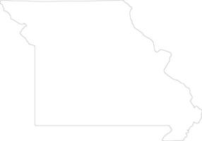 Missouri Unidos estados do América esboço mapa vetor