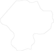 negro Peru esboço mapa vetor
