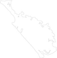 terra do norte Novo zelândia esboço mapa vetor