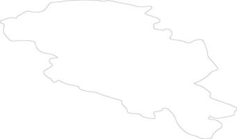 oppland Noruega esboço mapa vetor