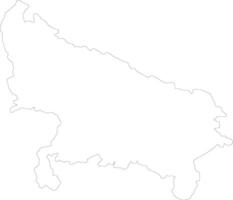 uttar pradesh Índia esboço mapa vetor