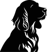 American Cocker Spaniel Preto silhueta vetor