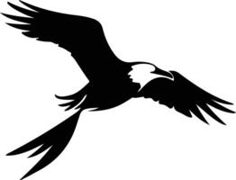 albatroz Preto silhueta vetor