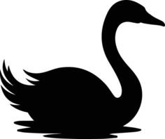 cisne negro Preto silhueta vetor