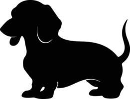 dachshund Preto silhueta vetor