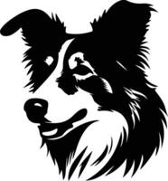 collie Preto silhueta vetor