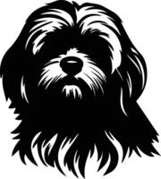 lhasa apso Preto silhueta vetor