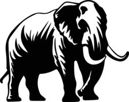 mastodonte Preto silhueta vetor