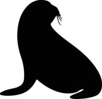 foca Preto silhueta vetor