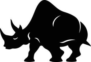 triceratops Preto silhueta vetor