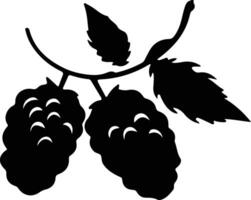 marionberry Preto silhueta vetor