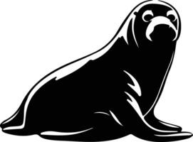 Weddell foca Preto silhueta vetor