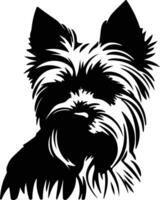 yorkshire terrier Preto silhueta vetor