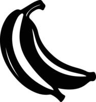banana Preto silhueta vetor