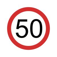Limite de velocidade de vetor 50 ícone