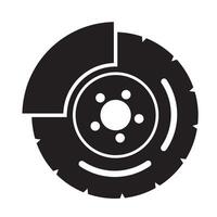 modelo de design de vetor de logotipo de ícone de freios a disco