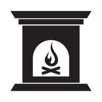 modelo de design de vetor de logotipo de ícone de forno de fogo