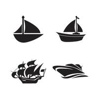 barco ícone logotipo vetor Projeto modelo