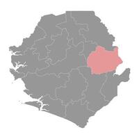 Kono distrito mapa, administrativo divisão do serra leone. vetor ilustração.