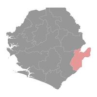 kailahun distrito mapa, administrativo divisão do serra leone. vetor ilustração.