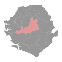 tonkolili distrito mapa, administrativo divisão do serra leone. vetor ilustração.