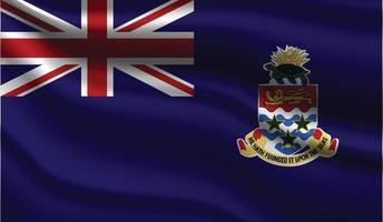 design moderno realista da bandeira das ilhas cayman vetor